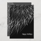 Lebhafte Schwarz-Weiß-Jahreszeit Feiertagskarte (Vorne/Hinten)