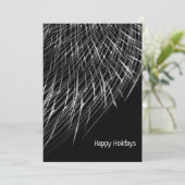 Lebhafte Schwarz-Weiß-Jahreszeit Feiertagskarte (Stehend Vorderseite)