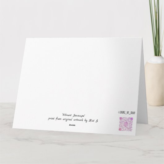 Lebhafte Seascape Karte (Rückseite)