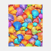 Lebhafte Seashell Symphony Art Fleecedecke (Vorderseite)