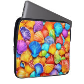 Lebhafte Seashell Symphony Art Laptopschutzhülle (Vorne Rechts)