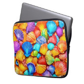 Lebhafte Seashell Symphony Art Laptopschutzhülle (Vorderseite Links)