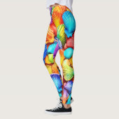 Lebhafte Seashell Symphony Art Leggings (Links)