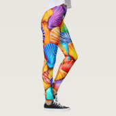 Lebhafte Seashell Symphony Art Leggings (Rechts)