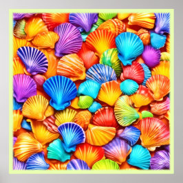 Lebhafte Seashell Symphony Art Poster