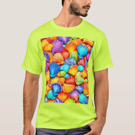 Lebhafte Seashell Symphony Art T-Shirt