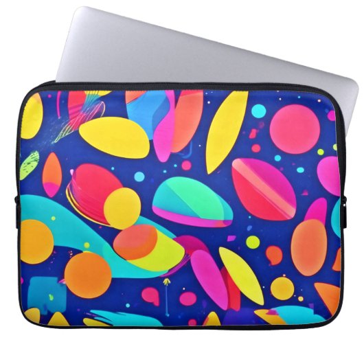 Lebhafte Shapescape Art Laptopschutzhülle (Vorderseite)