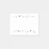 Lebhafte Silber Stars Border Post Notizen (Vorderseite)