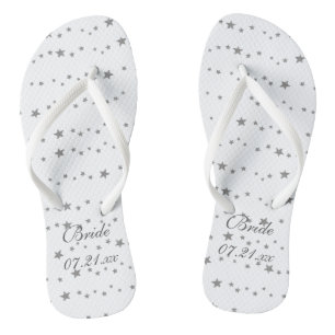 Lebhafte Silberstars Personalisierte Brille Flipfl Badesandalen