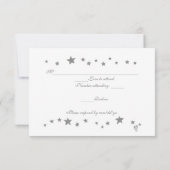 Lebhafte Silberstars UAWG Hochzeitskarten RSVP Karte (Rückseite)