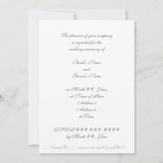 Lebhafte Silver Stars Border, unsere Hochzeit Einladung (Rückseite)