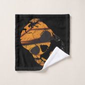 Lebhafte Skulls Butterfly Wings Fotografie Badhandtuch Set (Waschlappen)