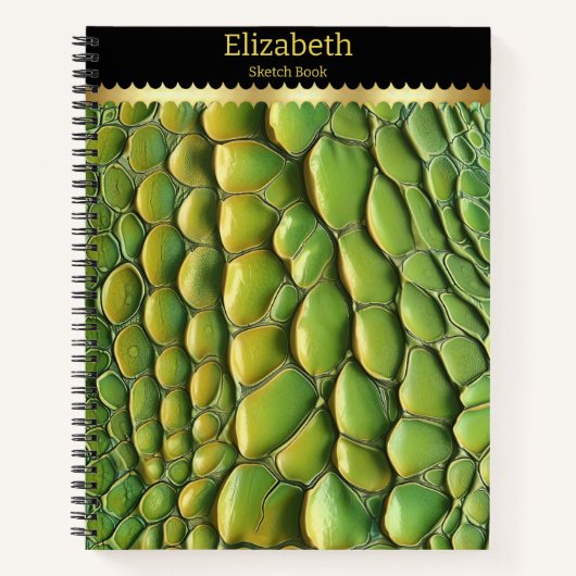 Lebhafte Snakeskinmuster im Sonnenlicht Notizblock (Vorderseite)