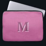 lebhafte, solide rosa Monogramm Laptopschutzhülle<br><div class="desc">lebhafte,  solide rosa monogramm Laptop-Hülle. Hex-Farbcode #CB649C</div>