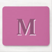 lebhafte, solide rosa Monogramm Mousepad (Vorne)