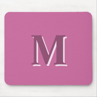 lebhafte, solide rosa Monogramm Mousepad