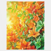 Lebhafte Sommer-Blume Fleecedecke (Vorderseite)