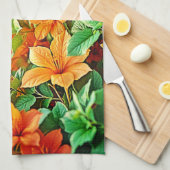 Lebhafte Sommer-Blume Geschirrtuch (Viertel Falte)