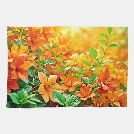 Lebhafte Sommer-Blume Geschirrtuch (Horizontal)