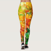 Lebhafte Sommer-Blume Leggings (Rückseite)