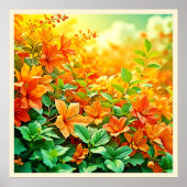 Lebhafte Sommer-Blume Poster (Vorne)