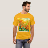 Lebhafte Sommer-Blume T-Shirt (Vorne ganz)