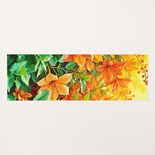 Lebhafte Sommer-Blume Yogamatte (Rückseite (Horizontal))
