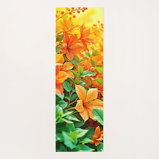 Lebhafte Sommer-Blume Yogamatte (Rückseite)