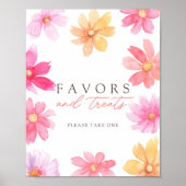 Lebhafte Sommer-Favors & Leckereien Babydusche-Sch Poster (Vorne)