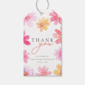 Lebhafte Sommer-Flora-Wildblume Gefallen Geschenkanhänger (Vorderseite)