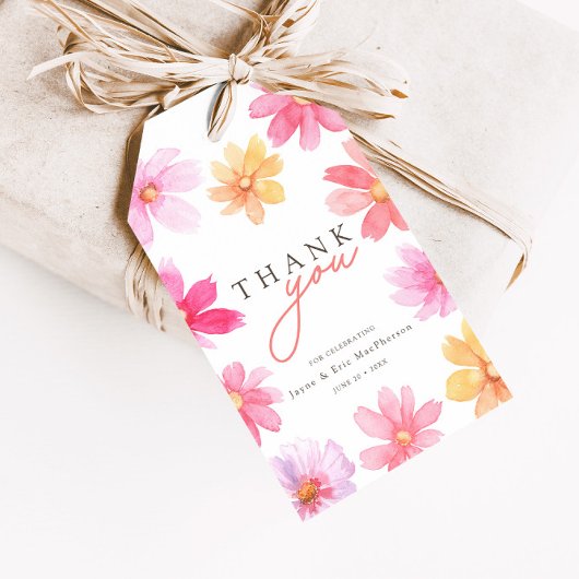 Lebhafte Sommer-Flora-Wildblume Gefallen Geschenkanhänger