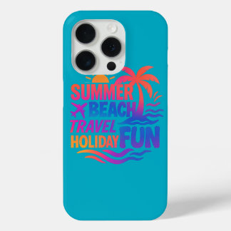 Lebhafte Sommertypografie-Collage mit grafischem F Case-Mate iPhone Hülle