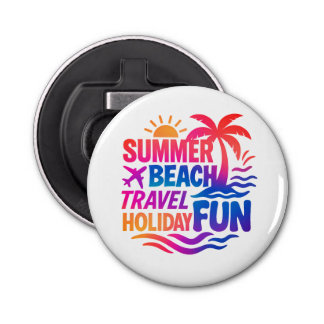 Lebhafte Sommertypografie-Collage mit grafischem F Flaschenöffner