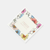 Lebhafte Sommerwilde Blume Hochzeitslippe Serviette (Ecke)