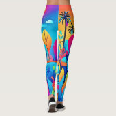 Lebhafte Sonnenaufgangslandschaft Leggings (Rückseite)