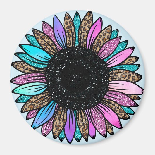 Lebhafte Sonnenblume Magnet (Vorne)