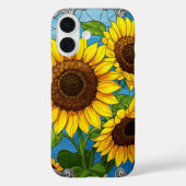 Lebhafte Sonnenblumen Case-Mate iPhone Hülle (Rückseite)
