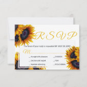 Lebhafte Sonnenblumen | Sommerhochzeiten RSVP Karte (Vorderseite)