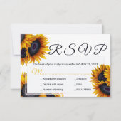 Lebhafte Sonnenblumen | Sommerhochzeiten RSVP Karte (Vorderseite)