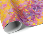 Lebhafte Sonnenuntergang-Inspiriert Glasmosaik Geschenkpapier (Rolleneckpunkt)