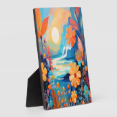 Lebhafte Sonnenuntergänge, florale Landschaft Kuns Fotoplatte (Seite)