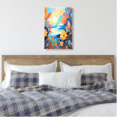 Lebhafte Sonnenuntergänge, florale Landschaft Kuns Leinwanddruck (Insitu (Schlafzimmer))