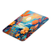 Lebhafte Sonnenuntergänge, florale Landschaft Kuns Magnet (Linke Seite)