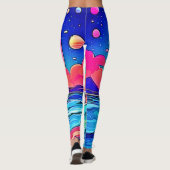 Lebhafte Sonnenuntergangslandschaft Leggings (Rückseite)