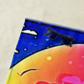 Lebhafte Sonnenuntergangslandschaft Strandtuch (Beispiel)