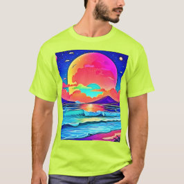 Lebhafte Sonnenuntergangslandschaft T-Shirt