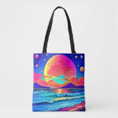 Lebhafte Sonnenuntergangslandschaft Tasche (Vorderseite)