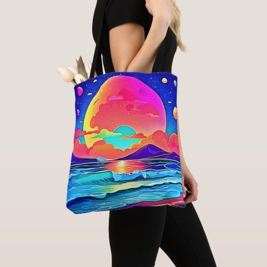 Lebhafte Sonnenuntergangslandschaft Tasche (Von Nahem)