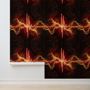 Lebhafte Soundwave Energy Art Tapete