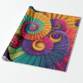 Lebhafte Spiral-Abstrakte Muster Geschenkpapier (Ungerollt)